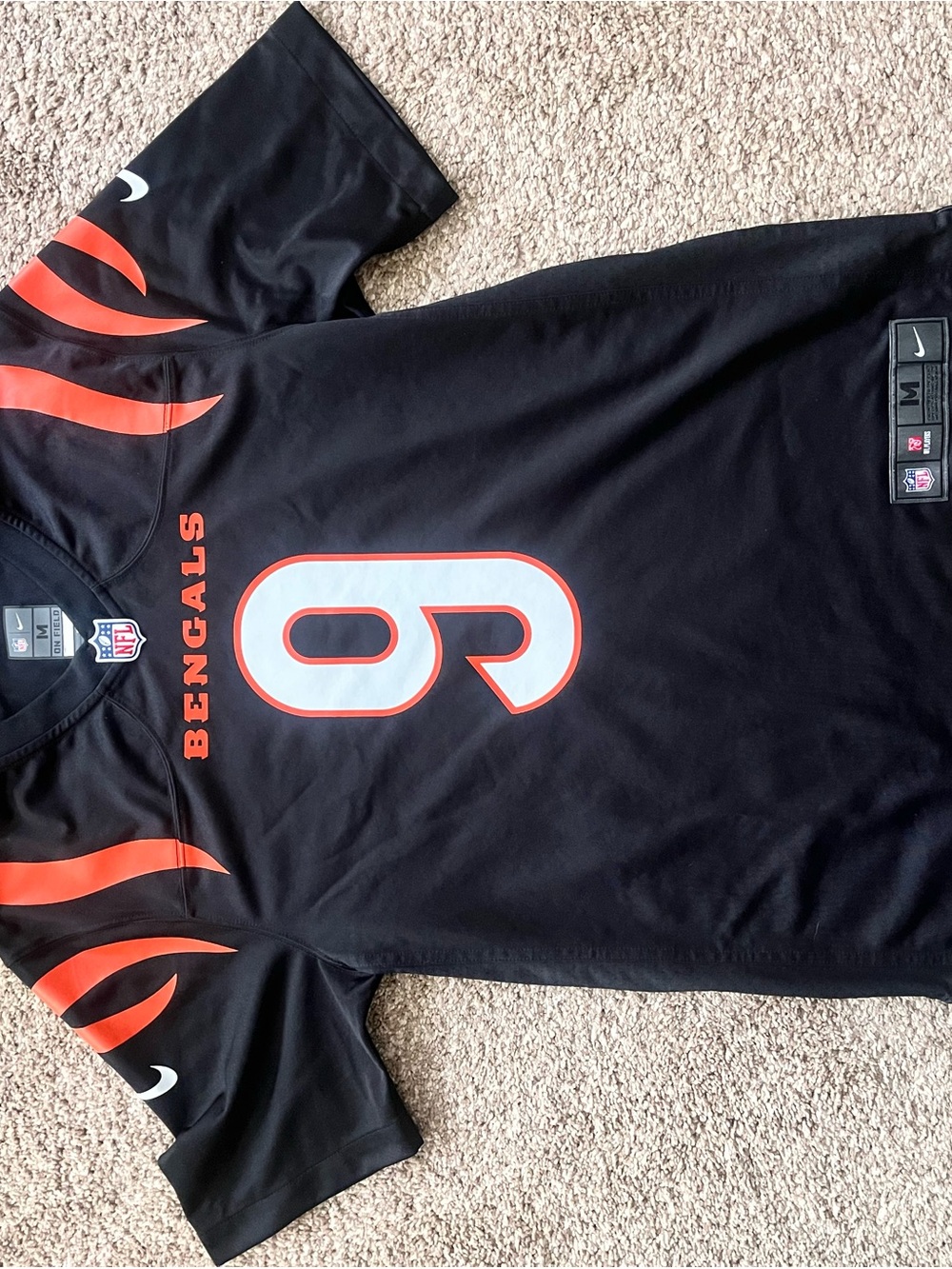 NFL Black NIKE On-Field Joe Burrow Jersey Bengals